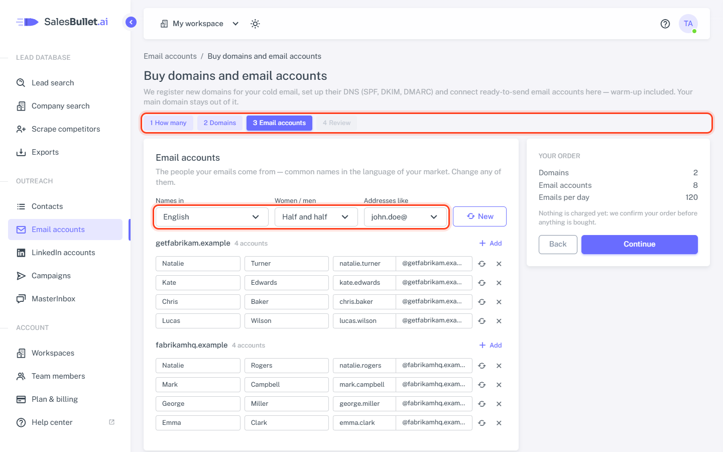 Buying domains and email accounts: the people your emails come from